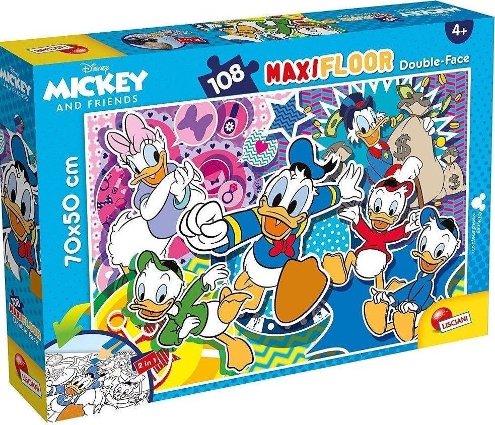 Lisciani Lisciani Disney Double -Tided Maxi Floor Donald Duck 108 El.