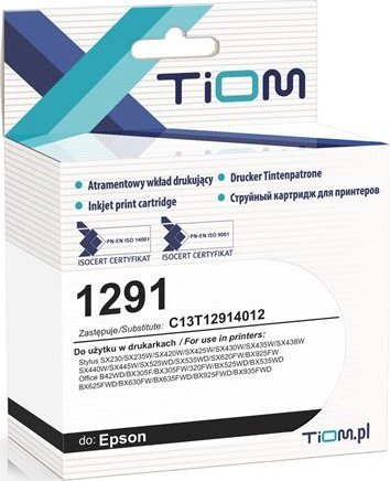 Inkoust Tiom  pro Epson 1291 | C13T12914012 | 440 stran | Černá