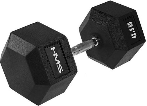 Pogumovaná činka HMS Hex Pro 1 x 42,5 kg