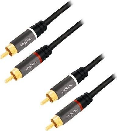 LogiLink RCA (Cinch) x2 - RCA (Cinch) x2 kabel 1m černý (CA1202)