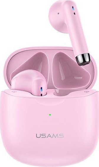 Bezdrátová sluchátka USAMS Bluetooth 5.0 TWS řady IA růžová/růžová BHUIA04 (US-IA04)