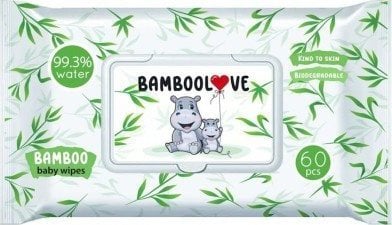 BAMBUSOVÉ Vlhčené utěrky 60 ks - BAMBOOLOVE