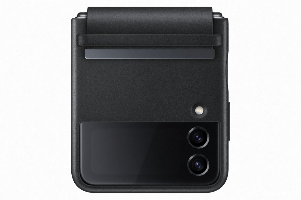 Samsung Flipový kožený kryt Z Flip4 Black