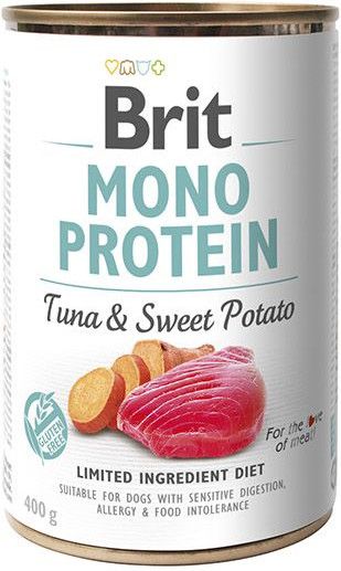 Brit Mono Proteín Tuna & potato puszka 400g