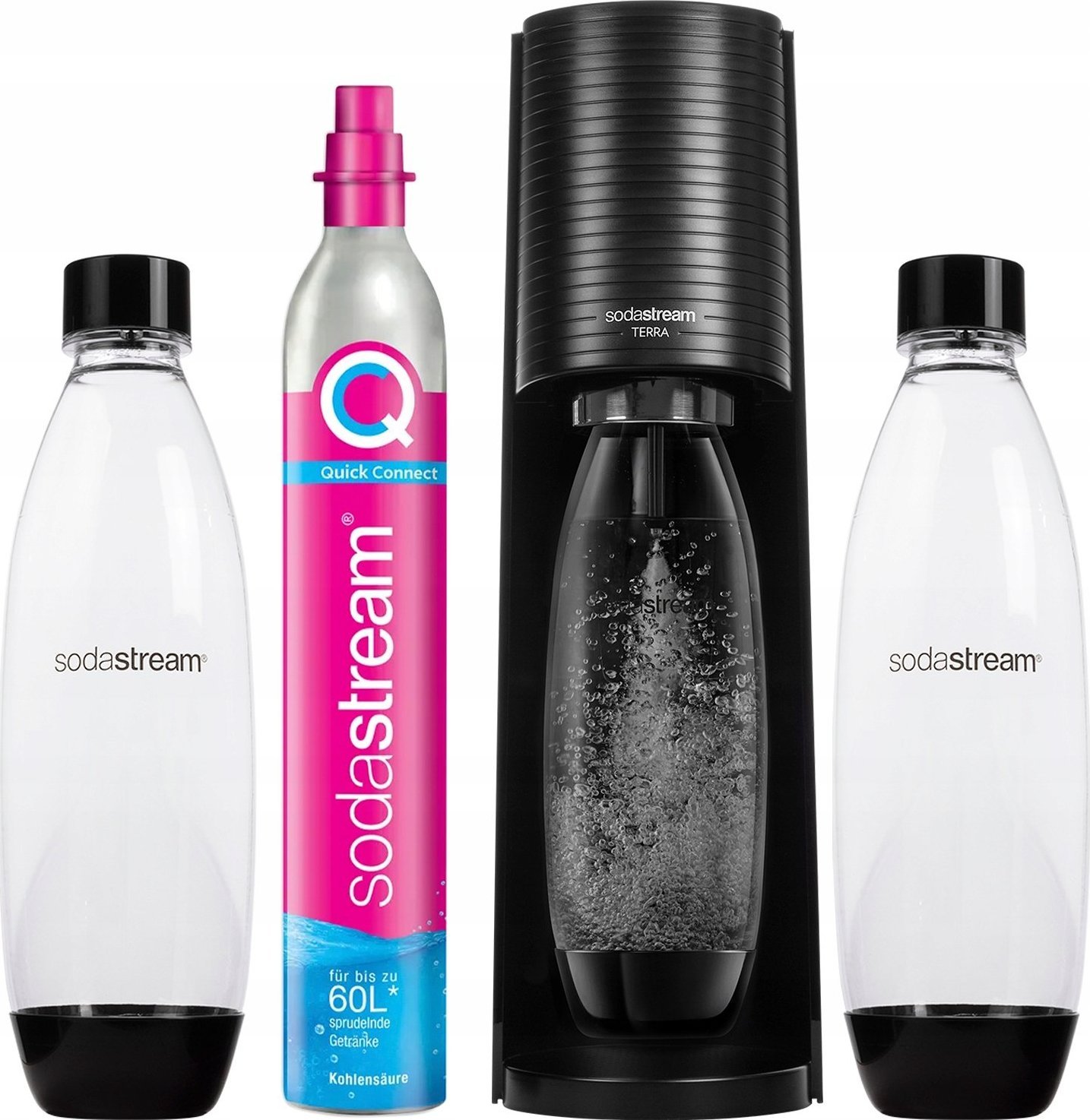 Sodastream Terra čierna Saturator + 2ks fľaše