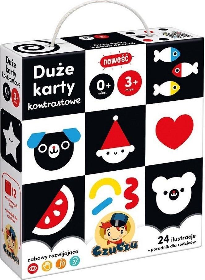 CzuCzu Velké kontrastní karty 0-3 měsíce