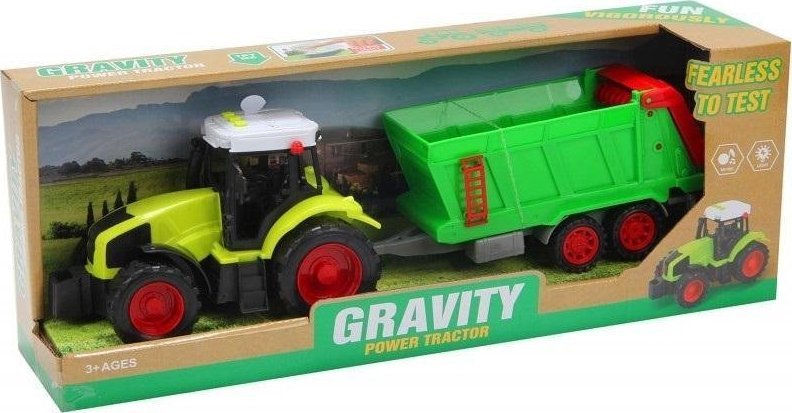 Traktor s přívěsem a zvukem