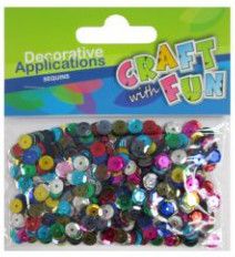 Prsteny Craft se zábavnými kovovými flitry 6,5 mm (215427)