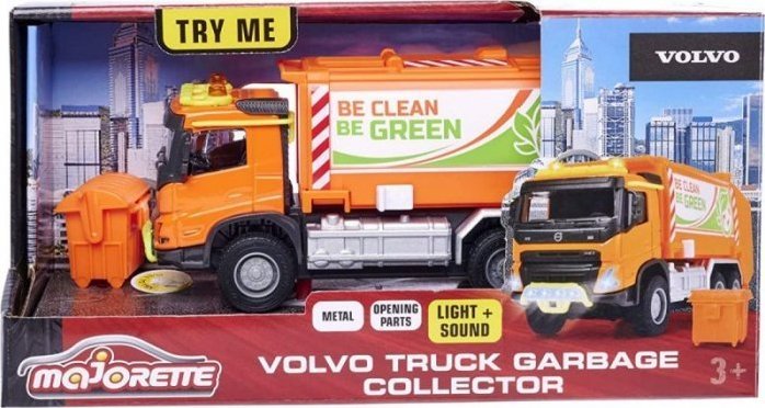 MAJORETTE Grand Volvo popelářské auto 19cm