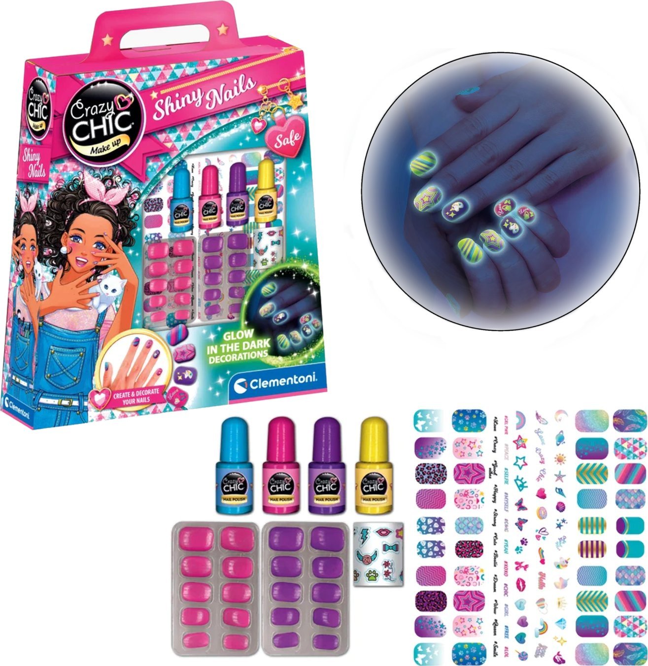 Zestaw Crazy Chic Fluo Paznokcie