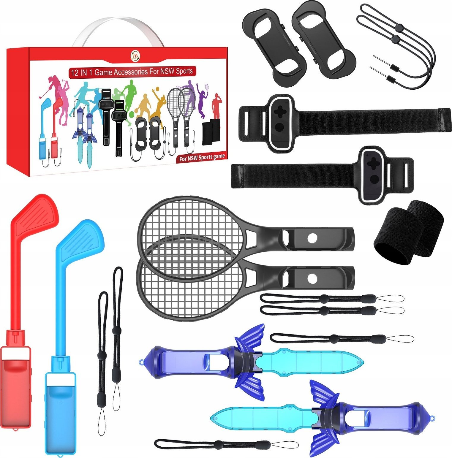 Set 12x Accessories Sport Nintendo Switch / OLED / NS241 Handles