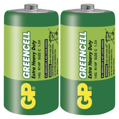 Baterie GP Greencell R14 (C, malé mono)