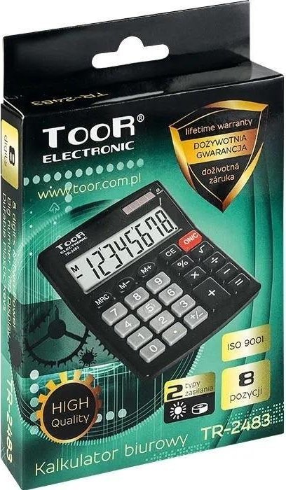 Kalkulačka Toor TR-2483 TOOR 8místná kancelářská kalkulačka