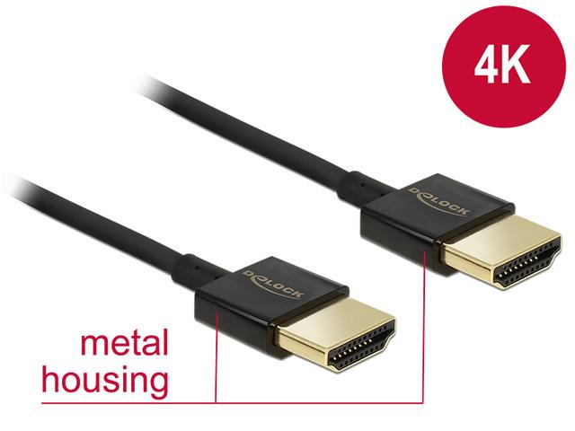 Kabel Delock HDMI - HDMI 0.5m czarny (84786)