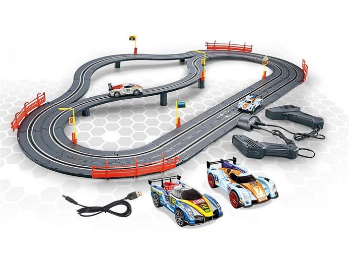 Hračka Autodráha 300 cm, bez zdroje, napájení přes USB kabel, 118 x 66 x 16 cm