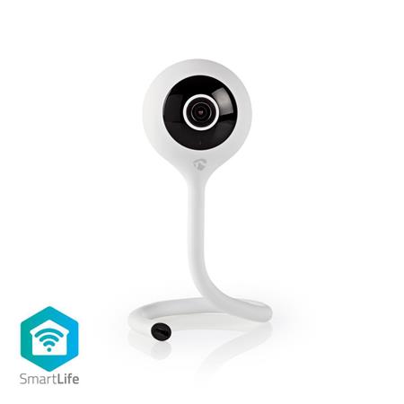 NEDIS IP Kamera/ Wi-Fi/ 1080p/ senzor pro sledování klimatu/ micro USB/ MicroSD/ Cloud/ Android/ iOS/ adaptér/ bílá
