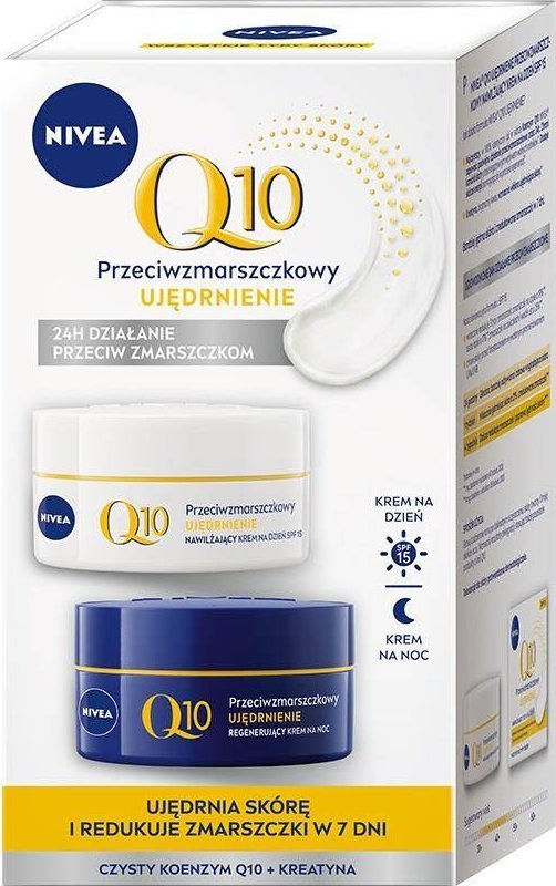 Nivea_Set Q10 Anti -Wrinkinkle zpevňující krém pro den 50 ml + anti -winkle zpevňující noční krém 50ml