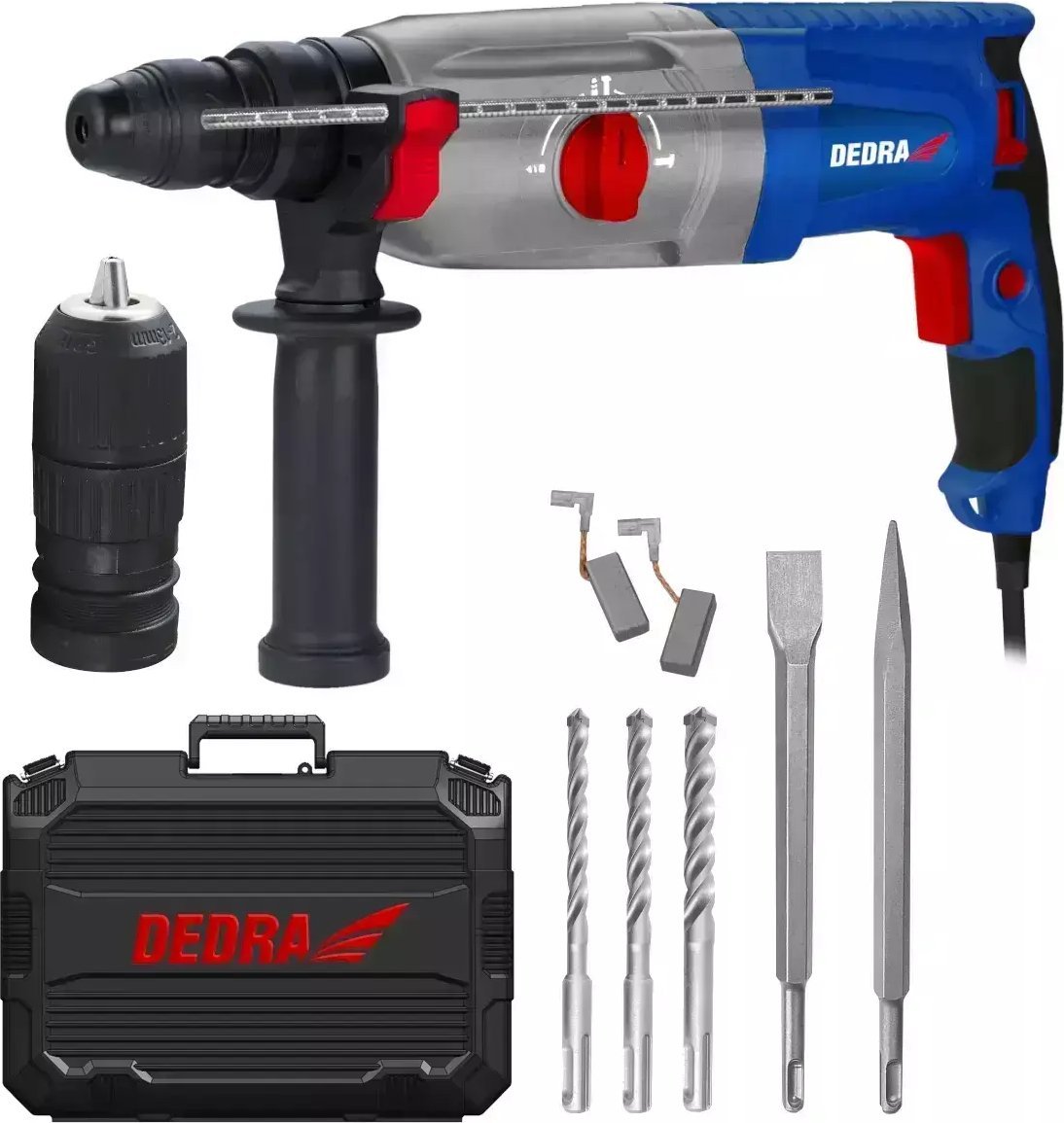 SDS plus QC 1050W, 0-980R/min, 3 funk, kufr