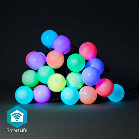 NEDIS Wi-Fi chytré dekorativní LED/ RGB/ 20 LED s/ Android & iOS/ Nedis® SmartLife/ 10 m