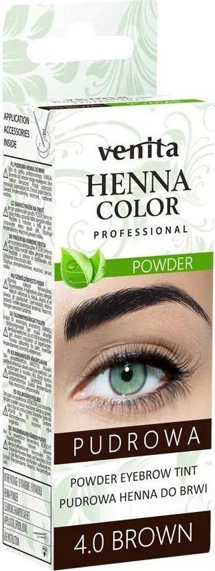 VENITA_Henna Color Powder prášková henna na obočí 4.0 Hnědá 4g
