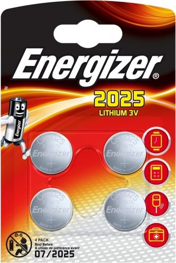 ENERGIZER SPECIALIZED BATTERIES CR2025 4 PIECES