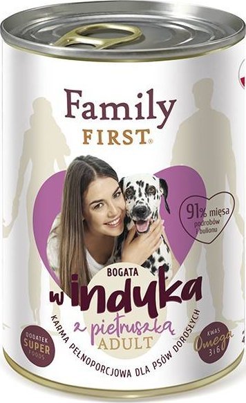 FAMILY FIRST Adult Beef with mrkva - Wet dog food - 400 g