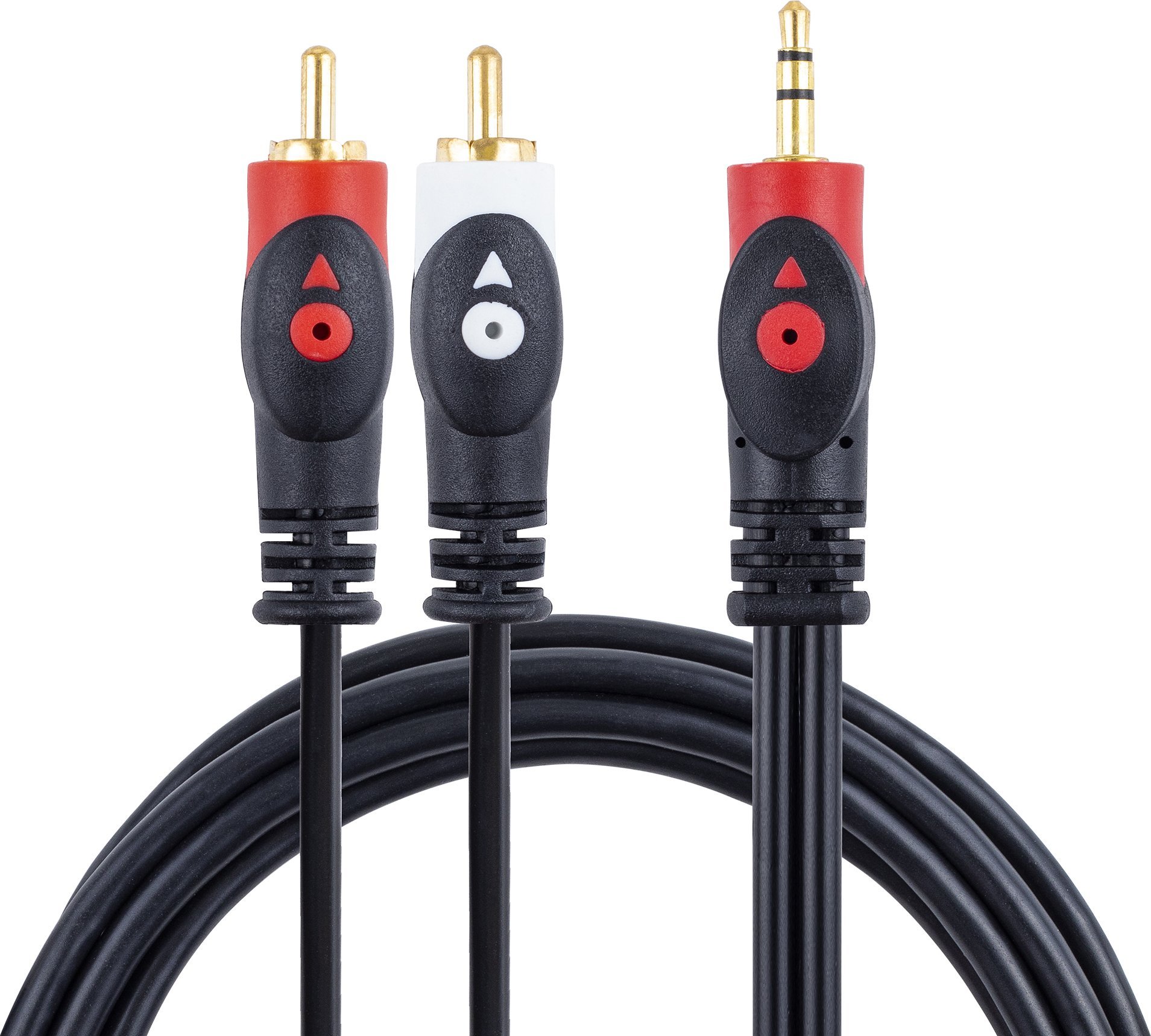Libox Jack 3,5 mm - RCA (Cinch) kábel x2 1,5 m čierny (LB0022)