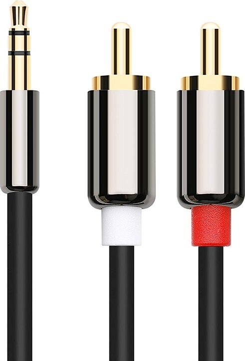 Libox Jack 3,5 mm - RCA (Cinch) kabel x2 1,5 m stříbrný (LB0092)
