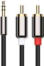 Kábel Libox Jack 3,5 mm - RCA (Cinch) x2 3m strieborný (LB0093)