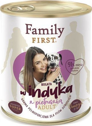 FAMILY FIRST Adult Beef with mrkva - Wet dog food - 800 g
