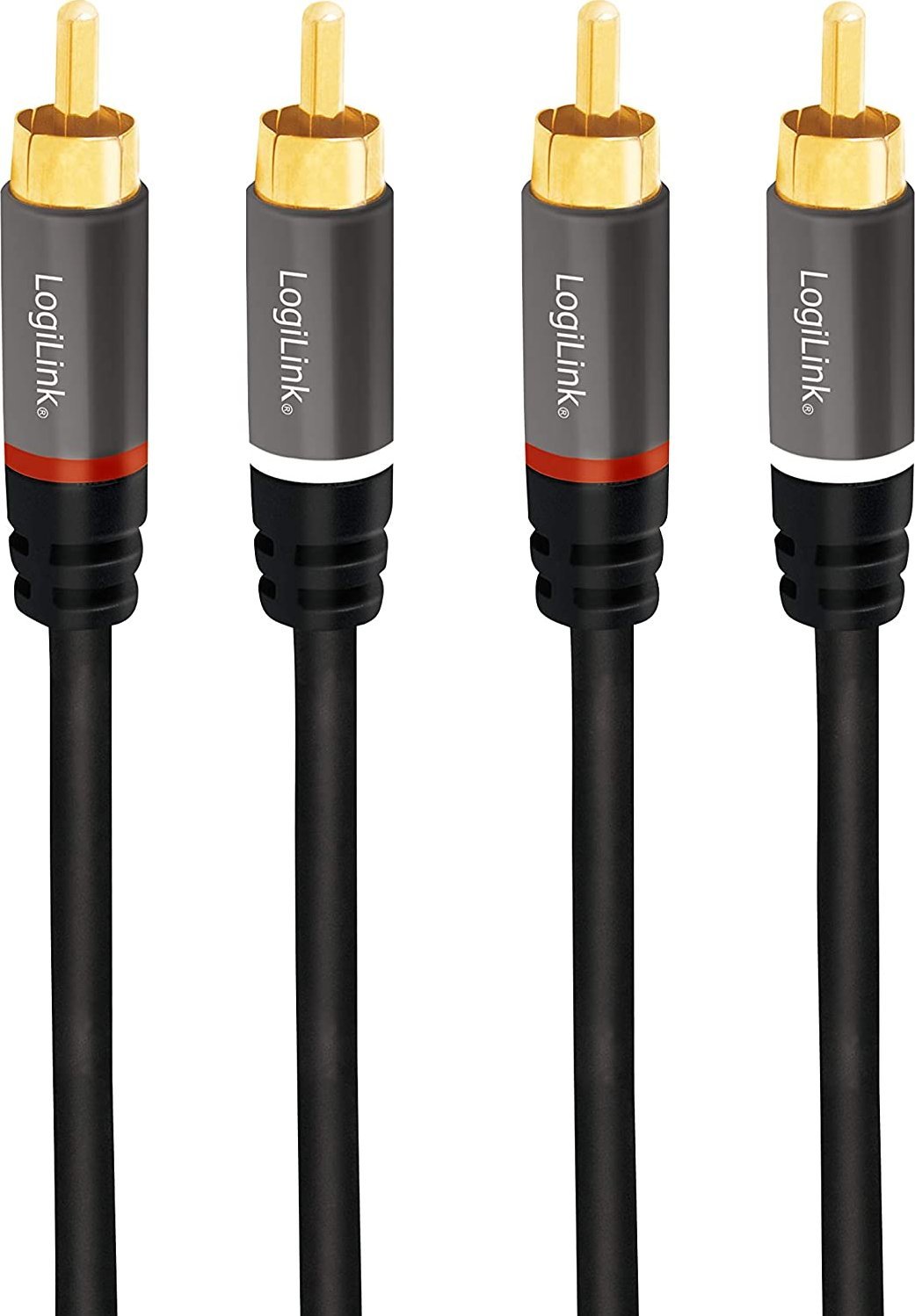 LogiLink RCA (Cinch) x2 - RCA (Cinch) x2 kábel 1,5 m čierny (CA1203)