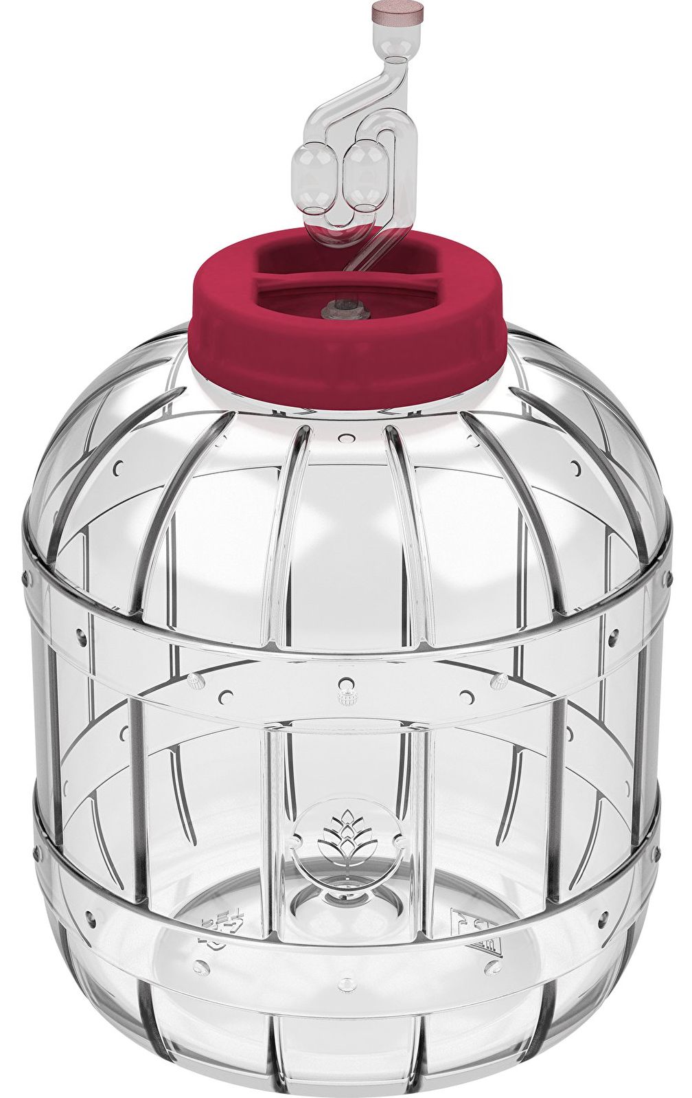Demižón 8 ls viečkom fermentačný číry plast