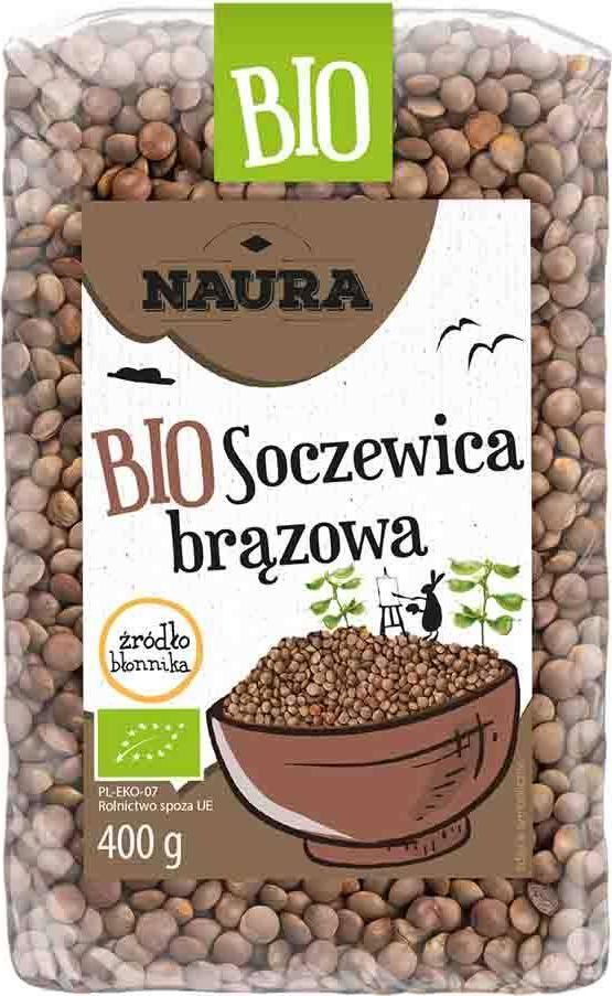 Naura Bio hnědá čočka 400 g