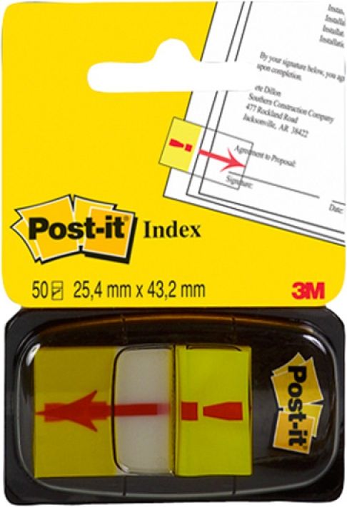 3M Indexační záložky s potiskem vykřičníku 25x43 mm (680-33 3M-70071392818)
