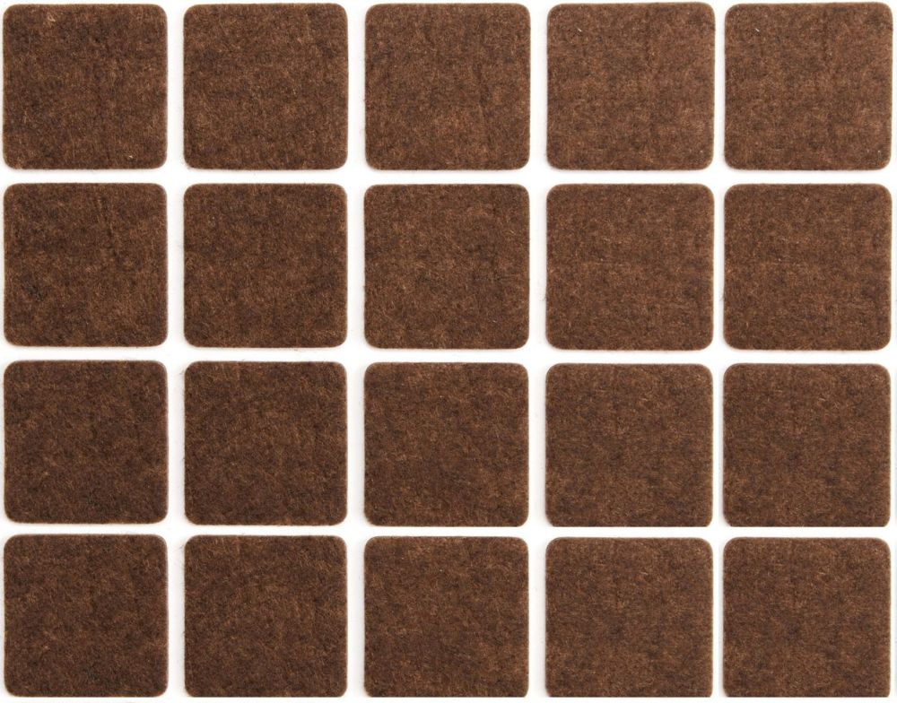 Chrániče samolepící filcové 20x20 mm-20 ks