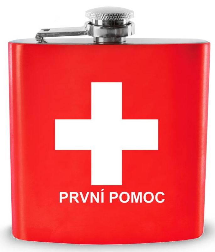 Likérka / ploskačka nerez 170 ml "PRVÁ POMOC"