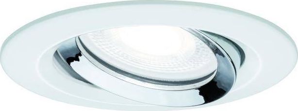 Paulmann Built -in Binding Nova Plus IP65 Moviable 1x6W 230V4000K GU10 51mm White Mat Chrome/Aninum