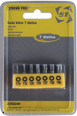 Bity sada 7 ks-T-10-15-20-25, TH-4-5-6