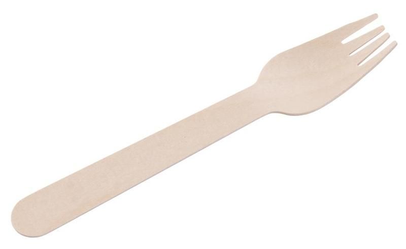 Vidlička dřevěná jídelní 100ks Woodline ECO 100% Natural