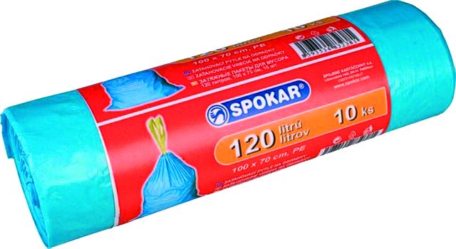 Vrece na odpadky zaťahovacie 70x100 cm 120L/10 ks SPOKAR