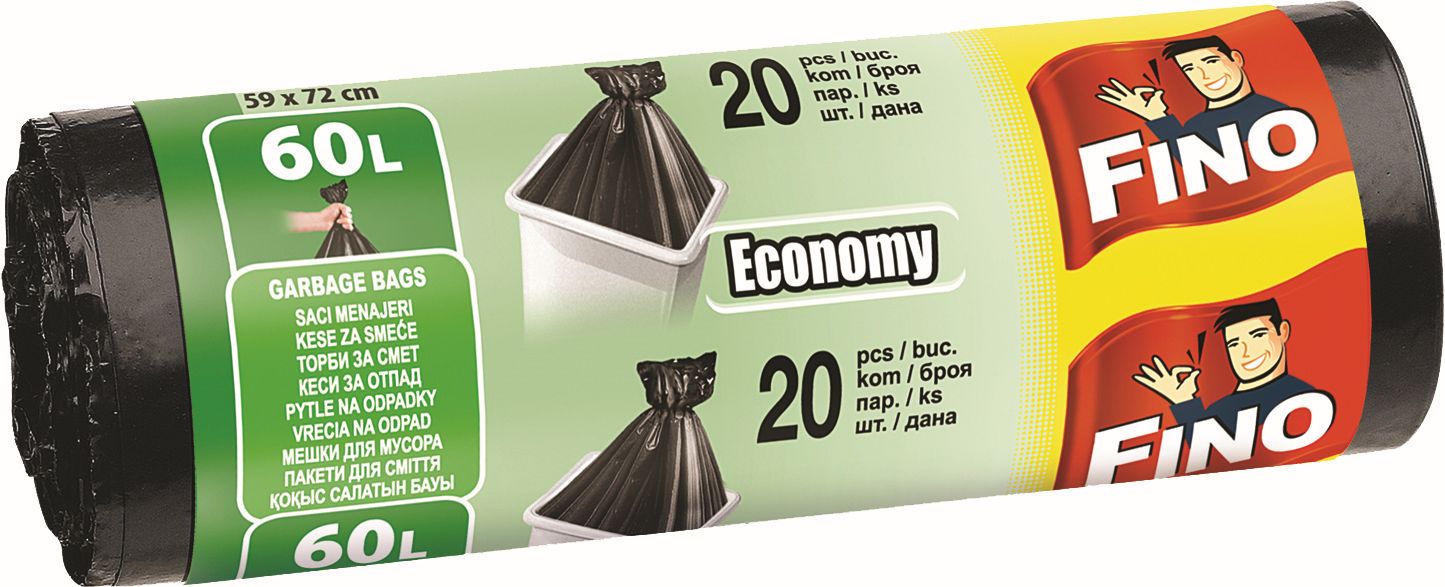 Vrece na odpadky 60 l/20 ks FINO