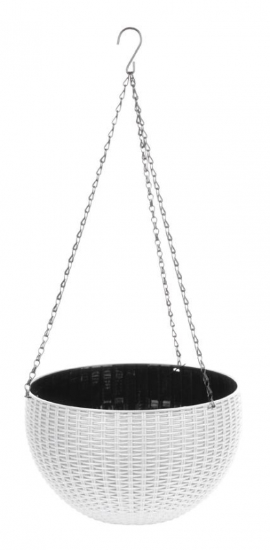 Kvetináč závesný 26x16 cm GDA MODERN biely