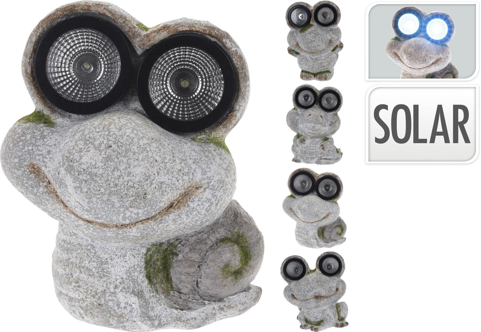 Lampa solárne zvieratá mix druhov keramika