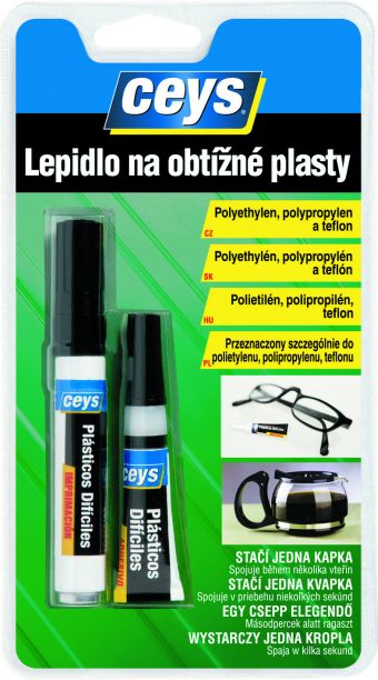 Lepidlo Ceys na obtížné plasty 3 g+4 ml
