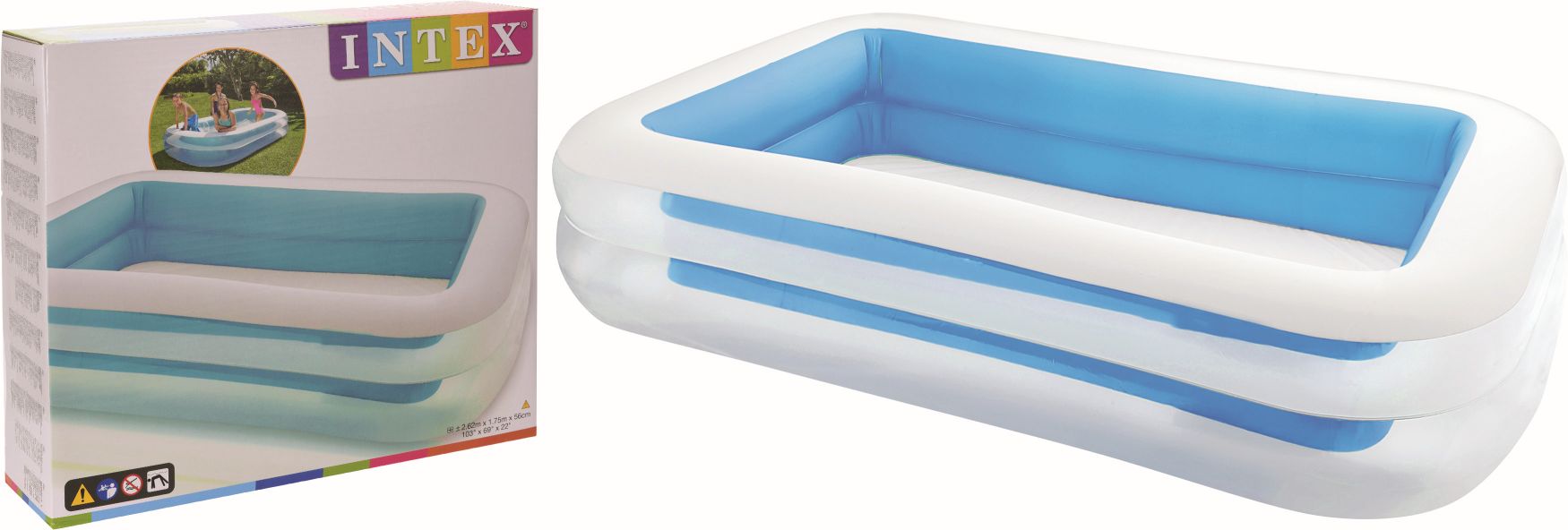 Bazén nafukovací 262x175x56 cm