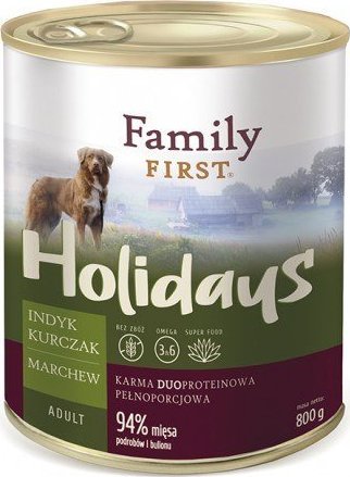 FAMILY FIRST Adult Turkey with parsley - Wet dog food - 400 g