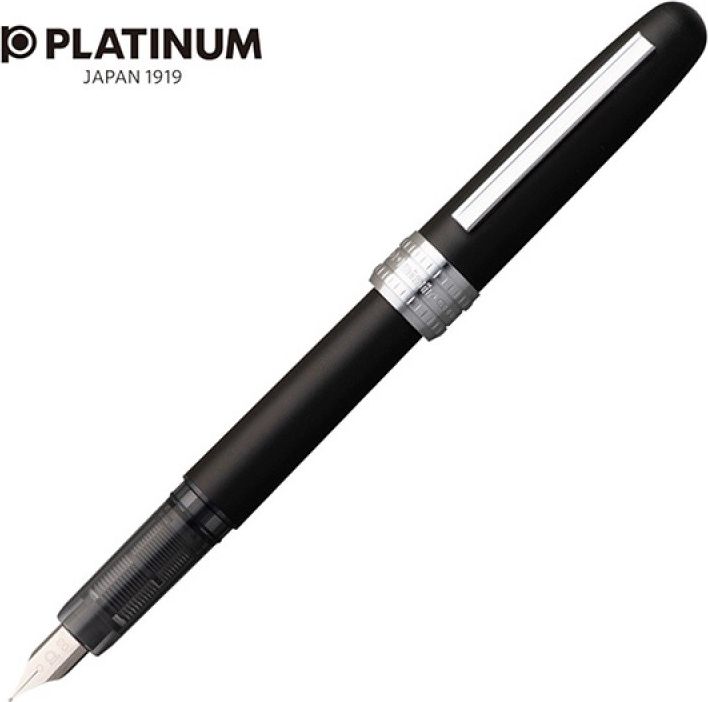 Platinum Plnicí pero Platinum Plaisir Black Mist, M, matná černá