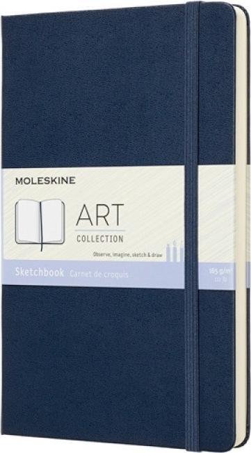Moleskine MOLESKINE L skicár (13x21cm), zafírovo modrá, pevná väzba, 104 strán, modrá