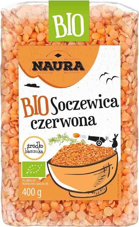 Naura BIO červená čočka 400g