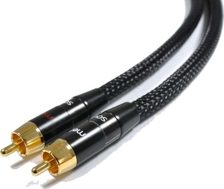 Melodika RCA (CINCH) X2 - RCA (CINCH) X2 1M Černý kabel